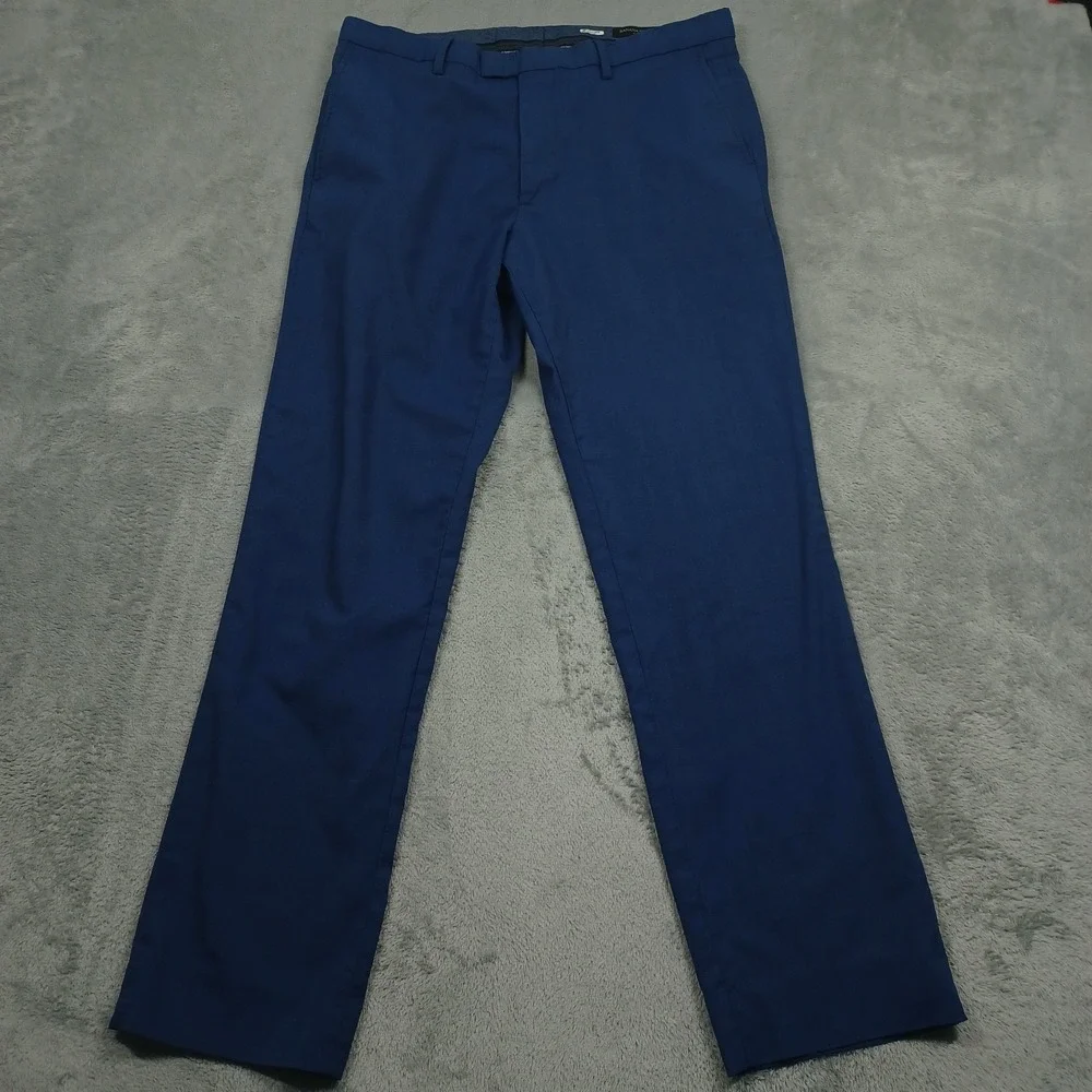 Banana Republic Pants Mens 32x30‎ Blue Wool Straight Preppy Chino Slim Fit